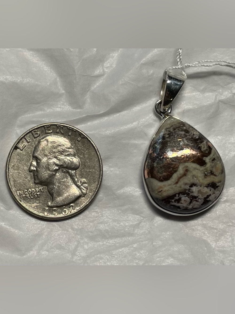 Copper dolomite pendant